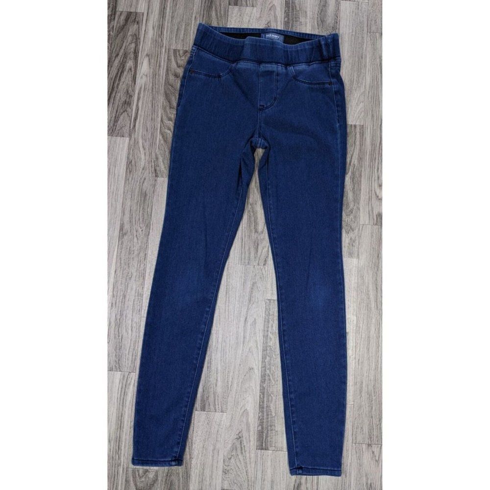 (3/$35) Old Navy Size 2 Regular Rockstar 24 / 7 Pull On Skinny Denim Blue Jeans